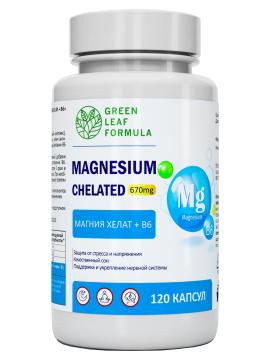 Green Leaf Formula, Магний хелат + витамин В6, капсулы, 120 шт.