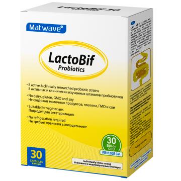 Matwave, Пробиотики LactoBif Probiotics, капсулы, 30 шт.