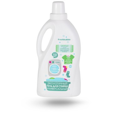 FRESHBUBBLE, Гель для стирки белья универсальный (Эвкалипт), жидкость, 1500 мл