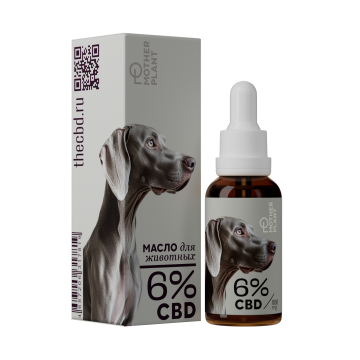 MotherPlant, CBD масло для животных 6% «Изолят» (без привкуса), жидкость, 30 мл