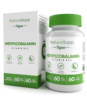 NaturalSupp, Витамин B12 (метилкобаламин), капсулы, 60 шт.