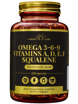 Omega Labs, Омега 3-6-9 (из тюленьего жира), капсулы, 320 шт.